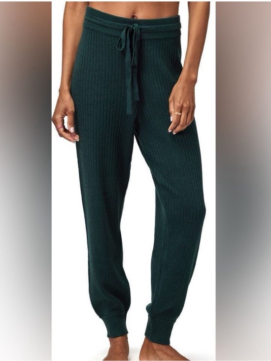Spiritual Gangster Pants - Spiritual Gangster Luxe Essential Rib Joggers Dark Green